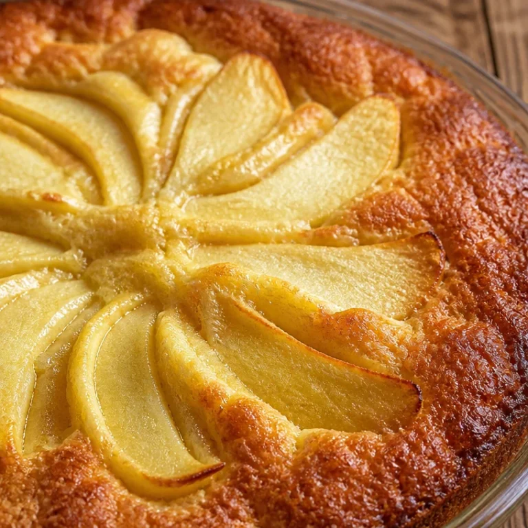 Gâteau aux Pommes Classique présenté sur une assiette avec des pommes fraîches.