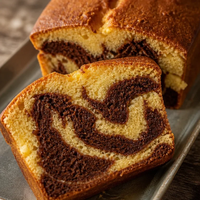 Gâteau de Pound au Chocolat, un dessert moelleux et riche en saveurs.