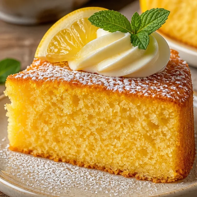 Gâteau moelleux au citron décoré, prêt à être dégusté