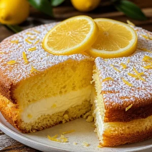 Déllicieux Gâteau Nuage au Citron, léger et aérien, parfait pour toute occasion.