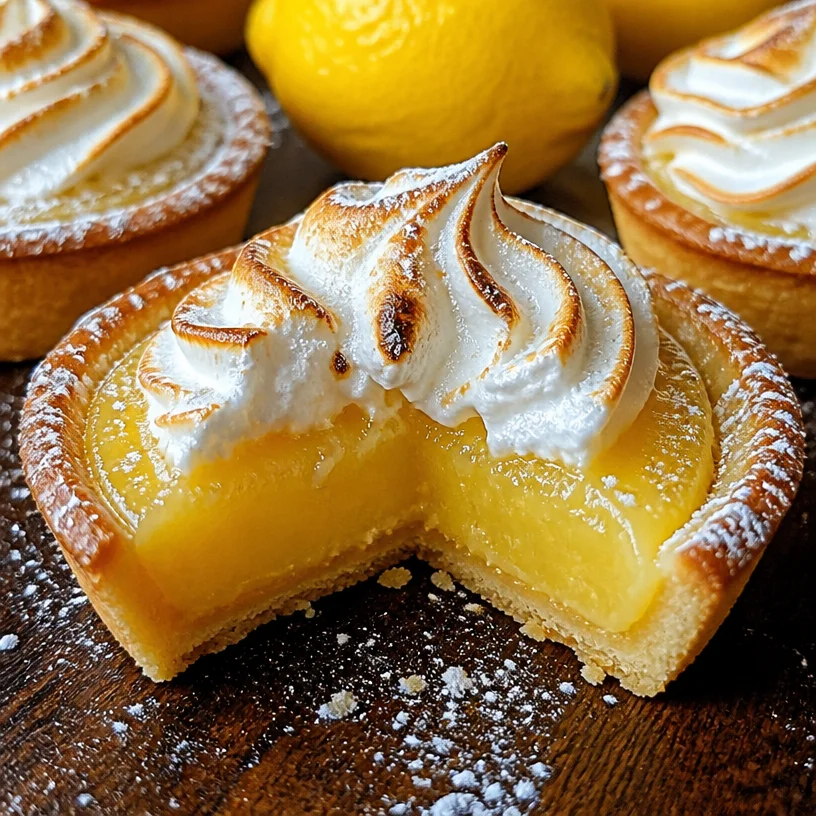 Mini Tartes au Citron garnies de crème citron et décorées de zestes