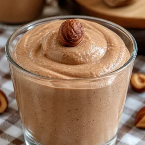 Mousse au Nutella crémeuse et délicieuse servie dans un bol