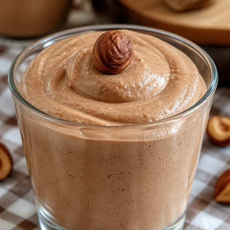Mousse au Nutella crémeuse et délicieuse servie dans un bol