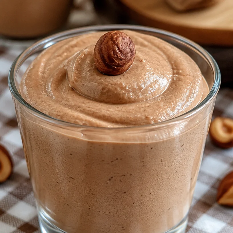 Mousse au Nutella crémeuse et délicieuse servie dans un bol