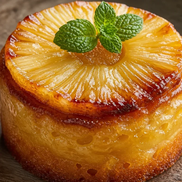 Petits Moelleux Renversés Ananas Mascarpone garnis de fruits et mascarpone