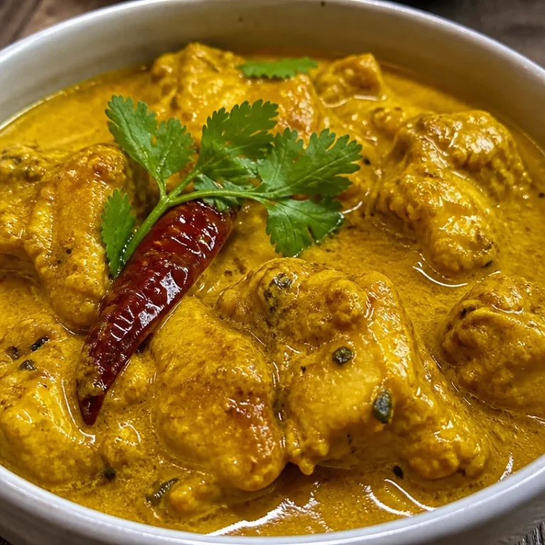 Recette de Poulet au Curry et Lait de Coco préparée au Air Fryer