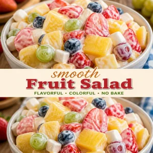 Recette de salade de fruits crémeuse avec fruits frais et crème