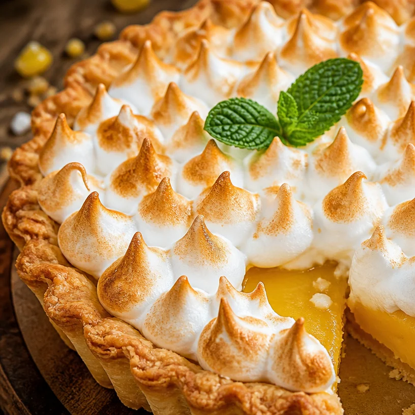 Tarte au Citron délicieuse avec une croûte dorée et une garniture crémeuse au citron