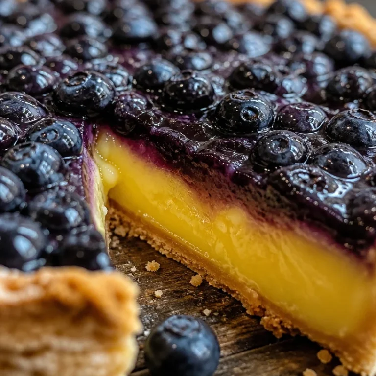 Tarte au citron et aux myrtilles éblouissante, un dessert délicieux