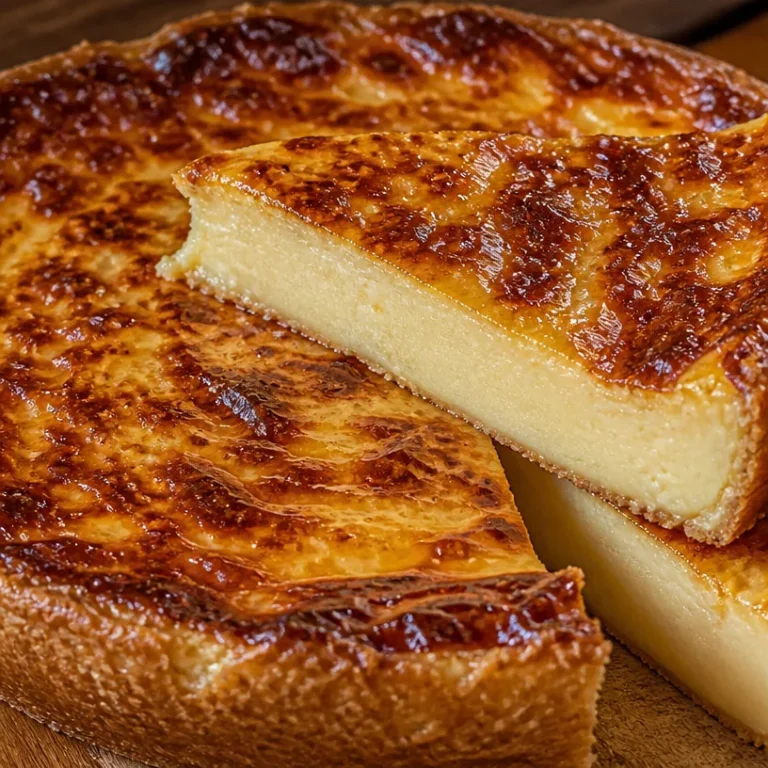 Tarte au Fromage maison délicieusement dorée et crémeuse