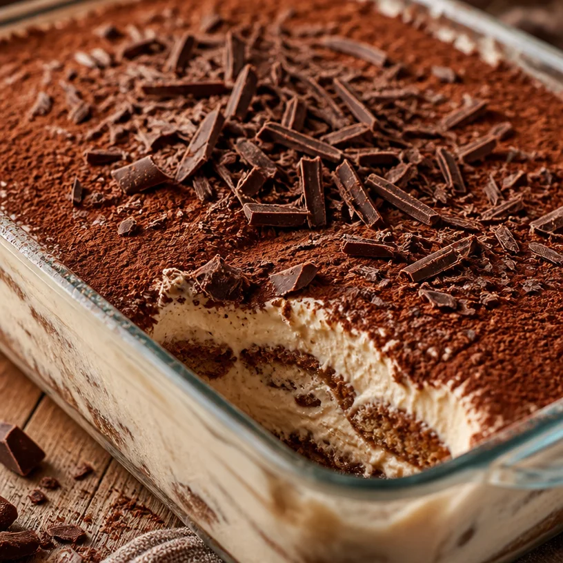 Tiramisu au Chocolat fait maison, dessert crémeux au cacao et café