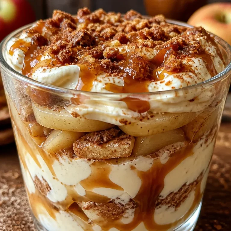 Tiramisu avec pommes sautées et caramel au beurre salé, un dessert délicieux