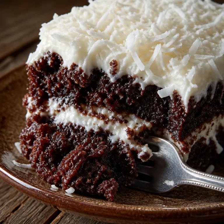 Gâteau ultra moelleux au chocolat et à la noix de coco, une délicieuse recette.
