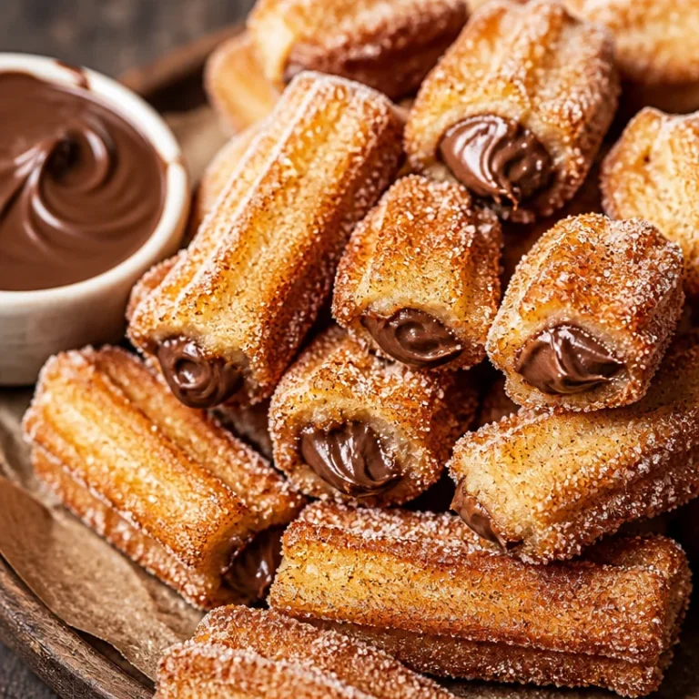 Churros fourrés à la Nutella, un délicieux dessert croustillant