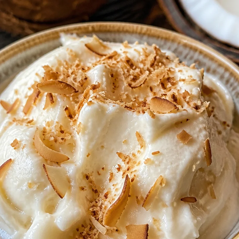 Servir une délicieuse crème coco maison dans un élégant dessert