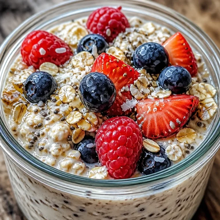 Bol de flocons d'avoine nocturnes avec graines de chia et fruits frais