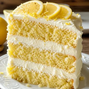 Gâteau à étages au citron joliment décoré, prêt à être servi