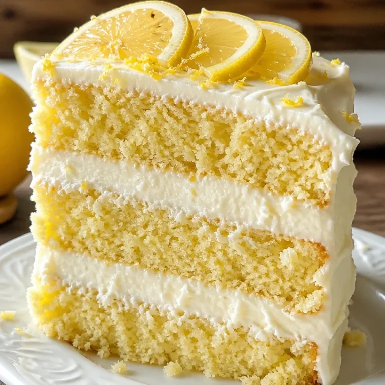 Gâteau à étages au citron joliment décoré, prêt à être servi