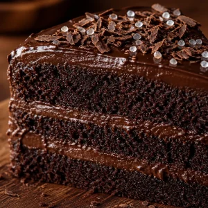 Gâteau au Chocolat Classique moelleux et riche en chocolat sur une assiette