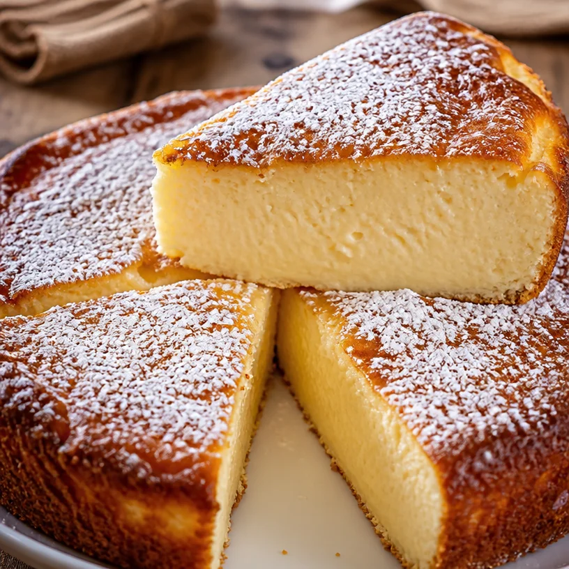 Gâteau au yaourt super-crémeux présenté sur une assiette