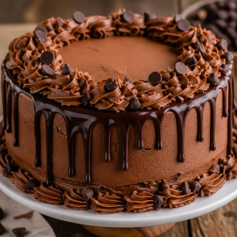 Une part de gâteau au chocolat riche et moelleux sur une assiette.