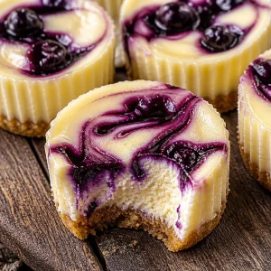 Mini cheesecakes au citron et aux myrtilles, dessert savoureux et élégant.
