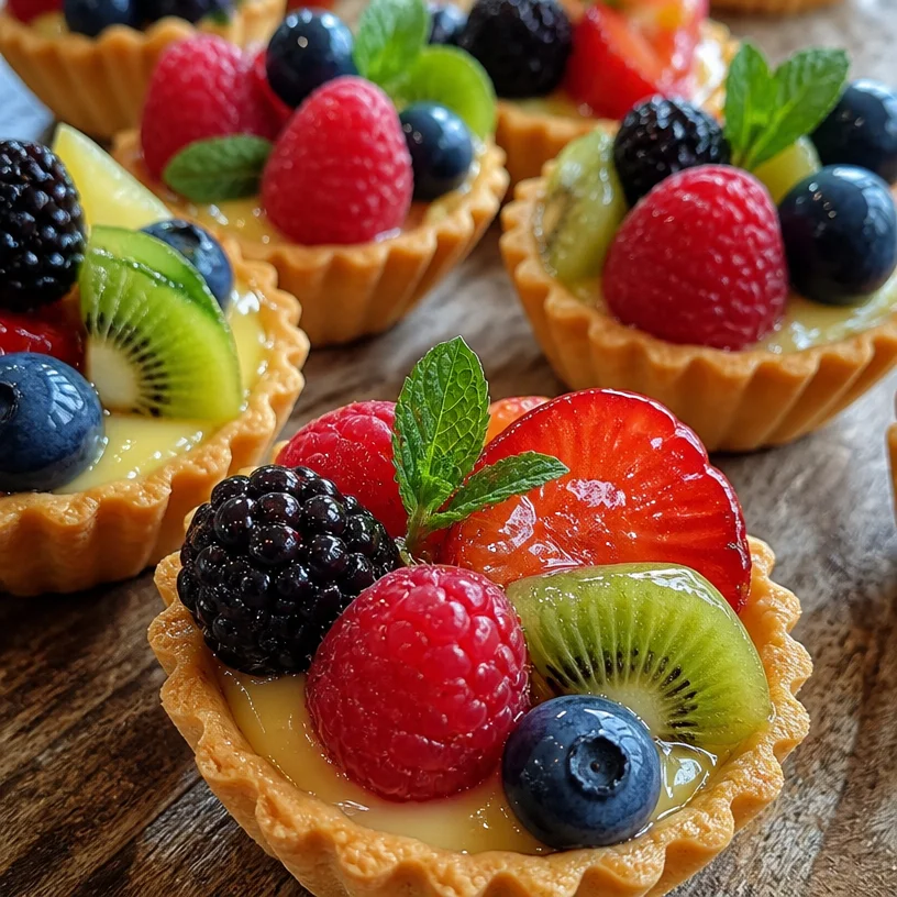 Mini tartelettes aux fruits colorés, parfaites pour les desserts et les occasions spéciales