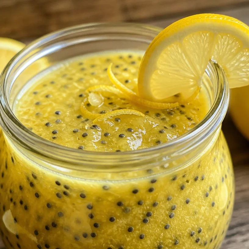 Pudding chia au citron frais et crémeux dans un bol