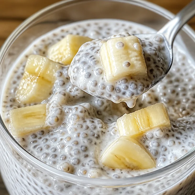 Pudding chia coco à 4 ingrédients, végan et sans gluten dans un bol