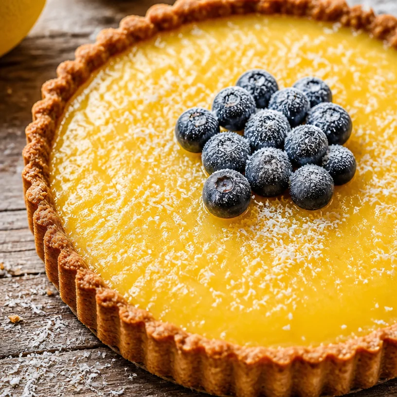 Tarte au Citron Classique préparée avec des ingrédients frais et savoureux.