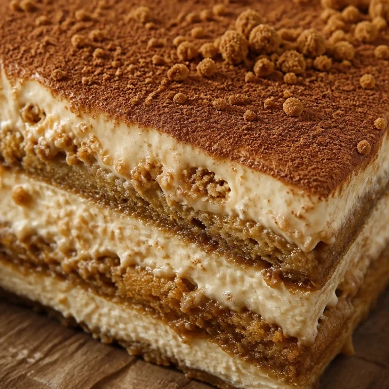 Tiramisu Biscoff Gourmand avec un mélange crémeux et croustillant de biscuits Biscoff
