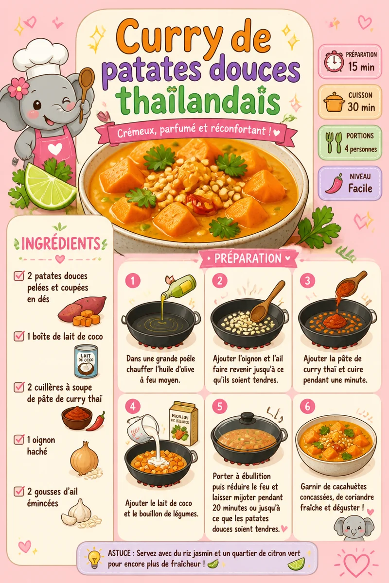 Curry de patates douces thaïlandais