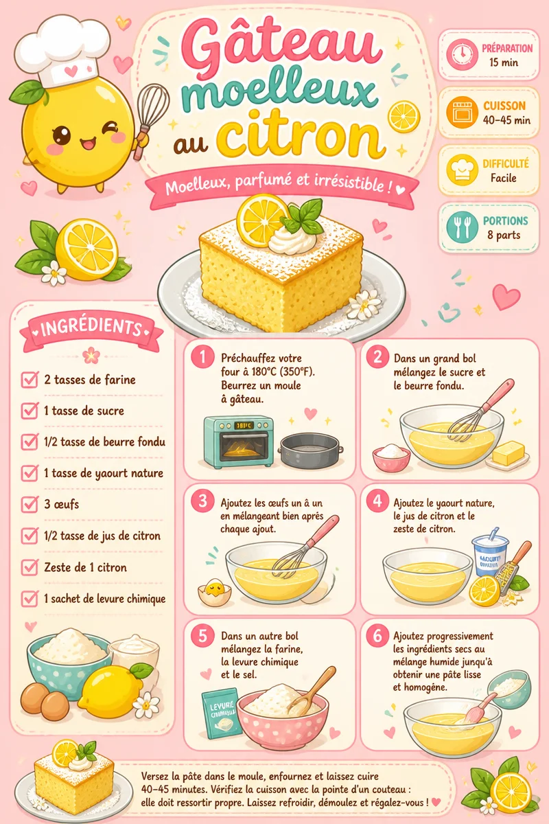 Gâteau moelleux au citron