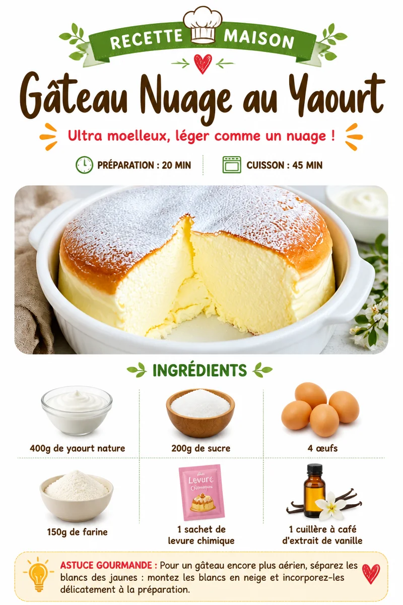 Gâteau Nuage au Yaourt