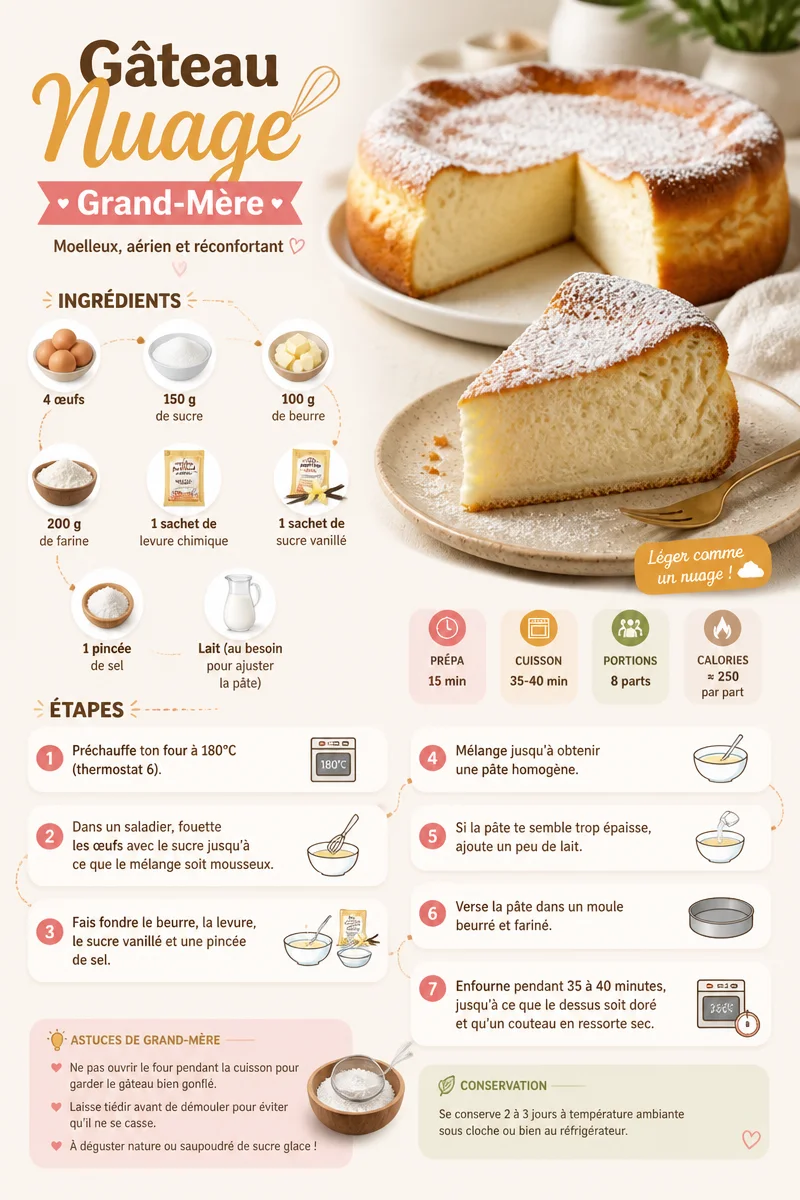 Gâteau Nuage Grand-Mère