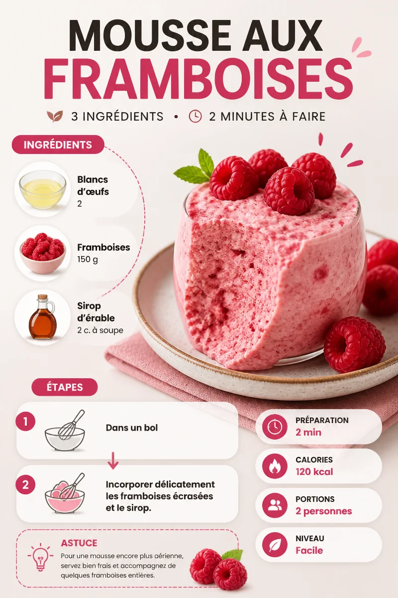 Mousse aux framboises