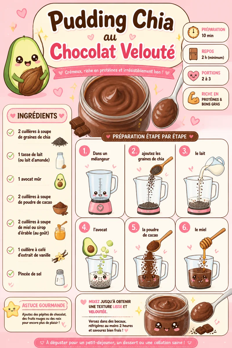 Pudding Chia au Chocolat Velouté