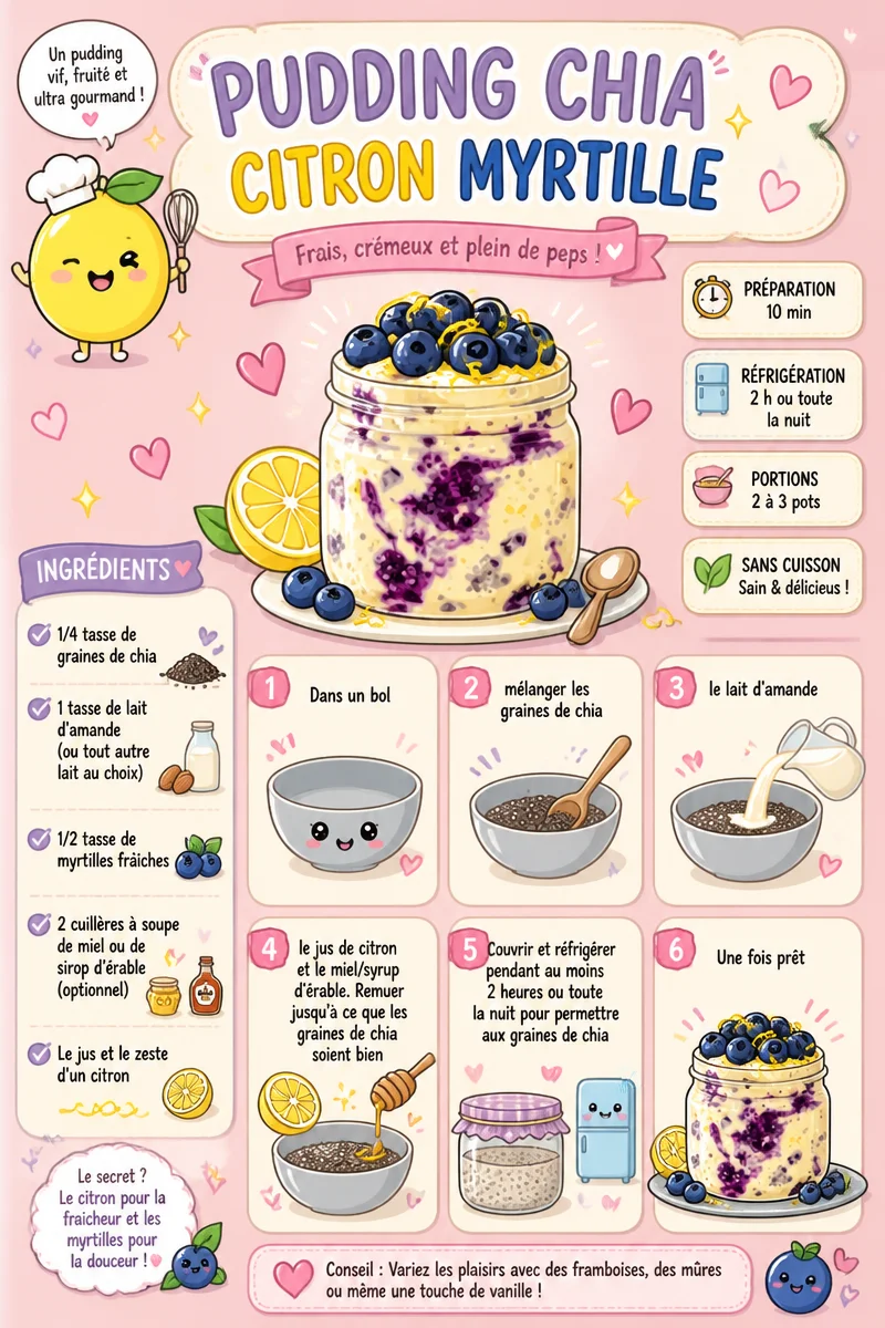 Pudding Chia Citron Myrtille
