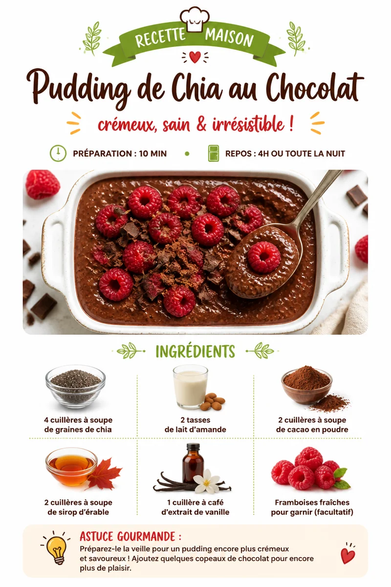 Pudding de Chia au Chocolat
