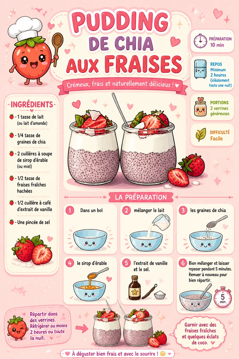 Pudding de Chia aux Fraises