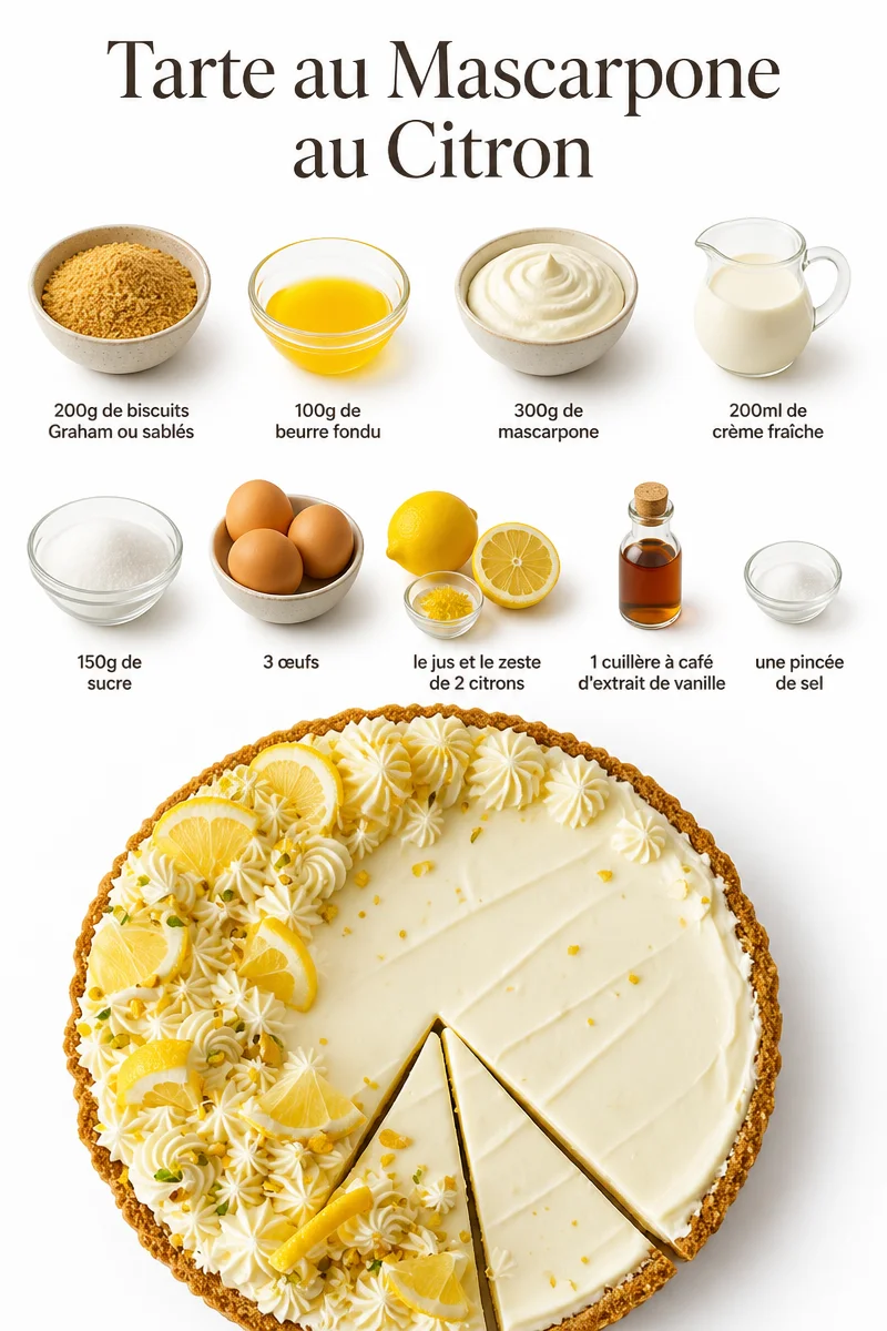 Tarte au Mascarpone au Citron