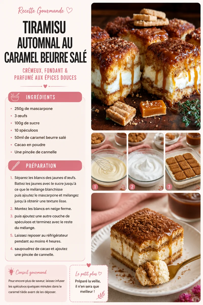 Tiramisu Automnal au Caramel Beurre Salé